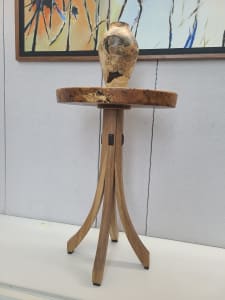 White Oak Burl / Pedestal Table #054 & #055