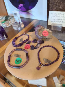 Amethyst with Rutile bracelet