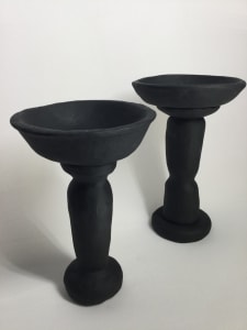 Large Black Candle Holder (Right)