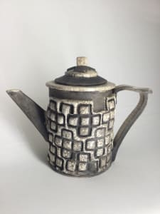Black & White Raku Teapot