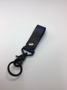Italian Blue Keychain with Black Clip - #2