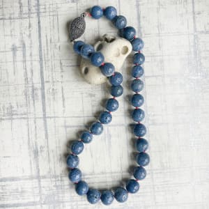 natural blue coral necklace