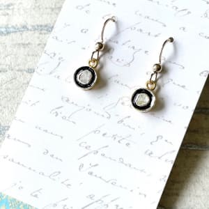 Rose Cut Diamond in Vermeil Earrings