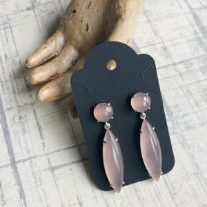 rose quartz earrings