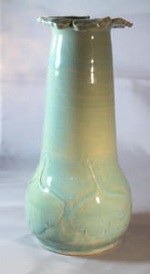 Long Necked Leaf Vase