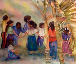 Ring Around a Rosie (Canvas Print - 10 x 12")