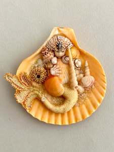 Small Orange Scallop Mini Merbaby