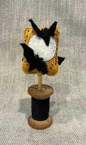 Halloween Felt tree on vintage spool