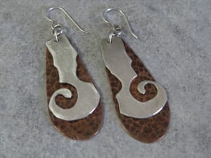 Paisleys and Lines -Earrings