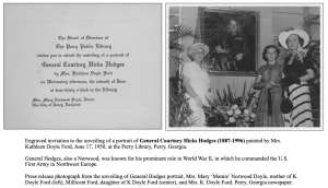 Unveiling of portrait of General Courtney Hicks Hodges (1887-1996) painted by Mrs. Kathleen Doyle Ford, June 17, 1950