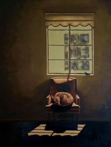 "Lost in the Light" 30 x 30cm, oil on canvas