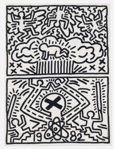 Keith Haring 1958–1990 poster for Nuclear Disarmament