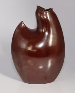 Nakajima Yasumi II Bronze Chicken Form Vase