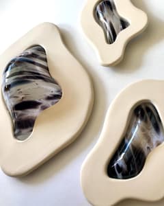 black and white trio