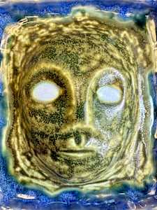 face - mottled green