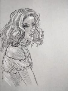 Labyrinth Figure Drawing #8 - Aubi Gold