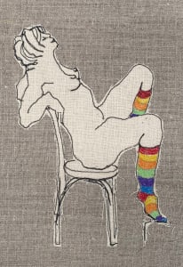Ms Stripey Socks II Thread Sketch