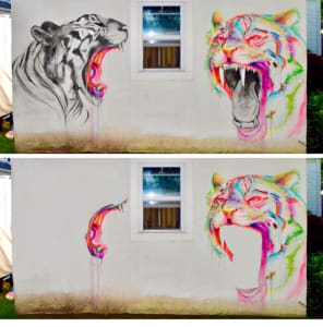 The Scream, Vanishing Tiger Mural