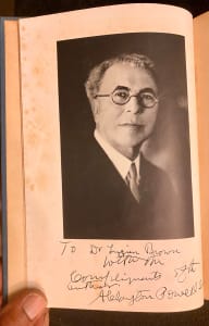 Adam Clayton Powell Sr.  "Against the Tide" inscribed