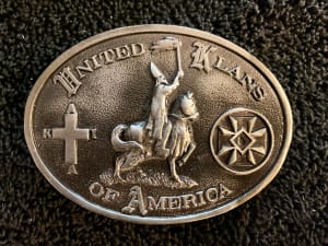 Klu Klux Klan belt buckle