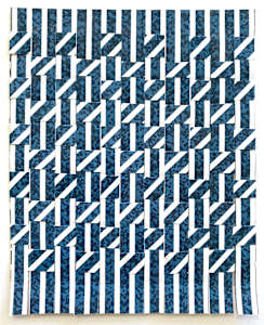 Melange Stripe 1/2 Bias Vertical Detritus Weave