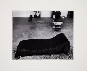 Untitled (Black Sofa with Carpet)