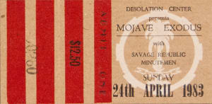 Mojave Exodus Ticket