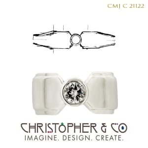 CMJ C 21122 White gold diamond ring designed by Christopher M. Jupp