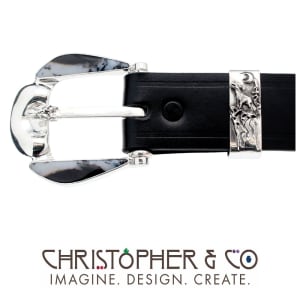 CMJ F 13122    Sterling silver belt buckle designed by Christopher M. Jupp