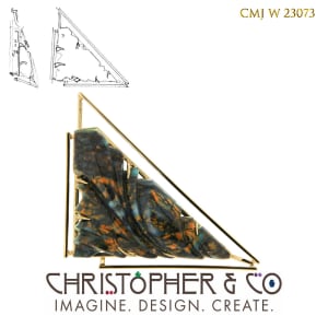 CMJ J 23073 One 14 karat yellow gold brooch designed by Christopher M. Jupp set with opalized wood carved by Nick Alexander.