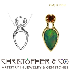CMJ K 21016  Gold Pendant by Christopher M. Jupp