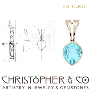 CMJ K 21038  White Gold Pendant designed by Christopher M. Jupp.