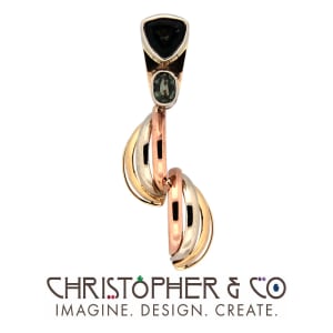 CMJ M 1072  White, Yellow & Rose Gold pendant designed by Christopher M. Jupp