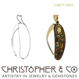 CMJ P 21013  Gold Pendant by Christopher M. Jupp
