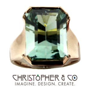 CMJ T 13150    Gold ring set with tourmaline designed by Christopher M. Jupp.