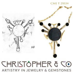 CMJ T 21034  Yellow and White Gold Pendant by Christopher M. Jupp