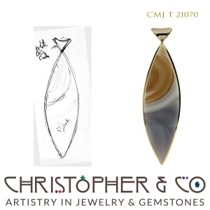 CMJ T 21070  Gold Pendant by Christopher M. Jupp