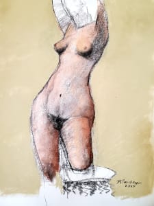 Female Nude Figure Drawing, No. 12