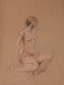 Female Nude Figure Drawing, No. 64