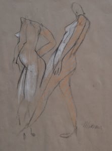 Female Nude Figure Drawing, No. 105