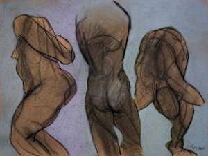 Male Nude Figure Drawing, No. 147