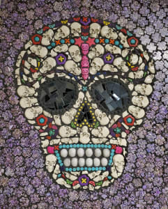 Skull with Purple Background