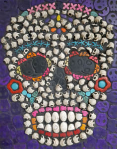 Skull with solid Purple