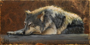Sleeping Wolf Tile SOLD