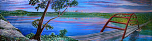 Austin Pennybacker bridge panorama mural