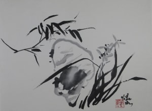 Orchid, Rock and Bamboo