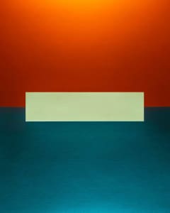 #107" - Tangerine and Stone with Soft Green