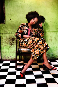 Untitled (Portrait of Solange with Green Wall)