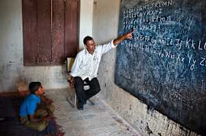 Untitled (A teacher with his student)