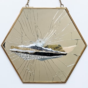 Grey Gold Night Landscape